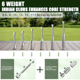Adjustable Macebell - 6-in-1 premium steel indian club for Full Body, Shoulder, and Forearm strength training - ideal for Fitnes