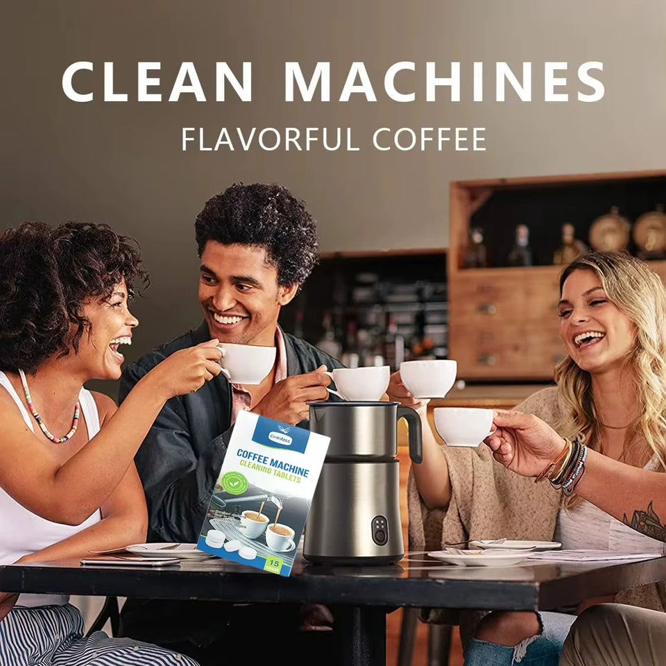 Coffee Machine Cleaning Tablets Remove Coffee Oils Calcium Deposits and Residue 15 Count of Effervescent Tablets