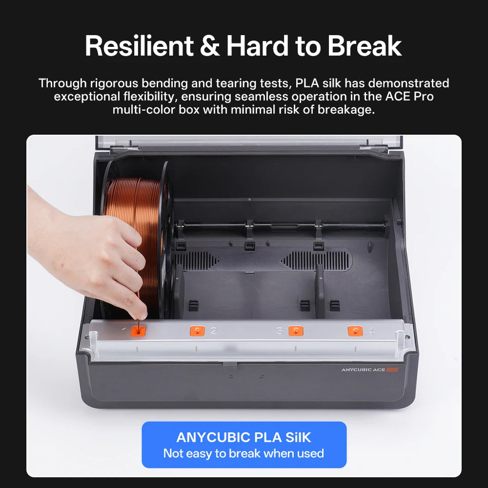 ANYCUBIC Dual-Color Silk Filament Silk Texture FDM 3D Printer PLA Filament Shine Bright Multicolor Silk 3D Printing Material