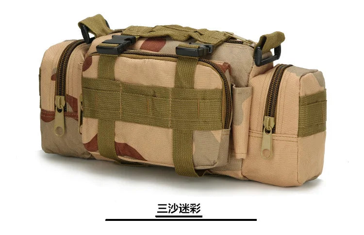 Outdoor Hiking Waist Bag 600D Waterproof Oxford Climbing Shoulder Bags Fishing Camping Hiking Pouch Chest Bag