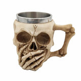 Creative Skull Mugs Cool Beer Mug 3D Resin & Stainless Steel Coffee Cups and Mugs Water Glass Wine Pub Bar Decoration Halloween