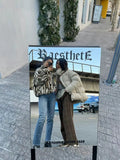 Outdoor photo mirror floor-to-ceiling clothing store display board door sign billboard mirror