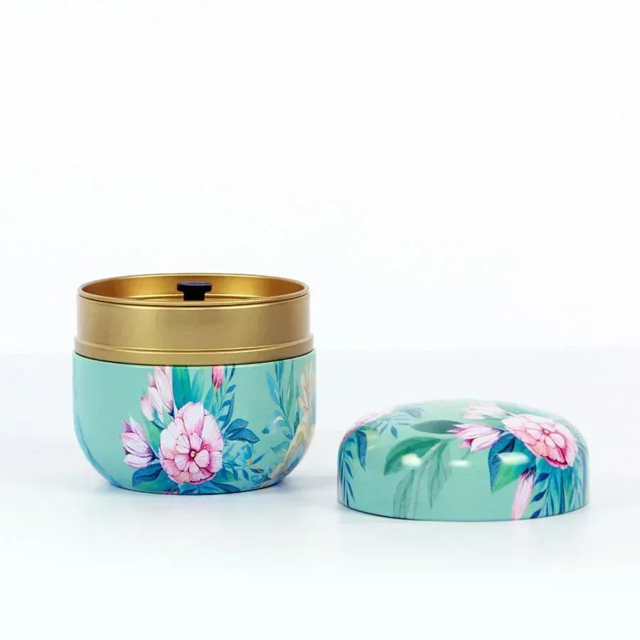 New Portable Retro Metal Tea Can Chinese Candy Coffee Bean Tea Bag Sealed Moisture-proof Container Personalized Storage Supplies