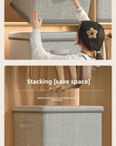 Clothes Storage Box Household Large-capacity Wardrobe Snacks Toys Layered Finishing Artifact Folding Storage Box Basket with Lid