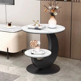 Italian minimalist new rock slab coffee table living room home simple modern high-end combination light luxury oval tea table