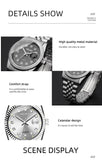 Fashion Diamond Calendar Mens Watches Business Luxury High Quality Quartz Watch For Men Stainless Steel Wristwatch Reloj Hombre