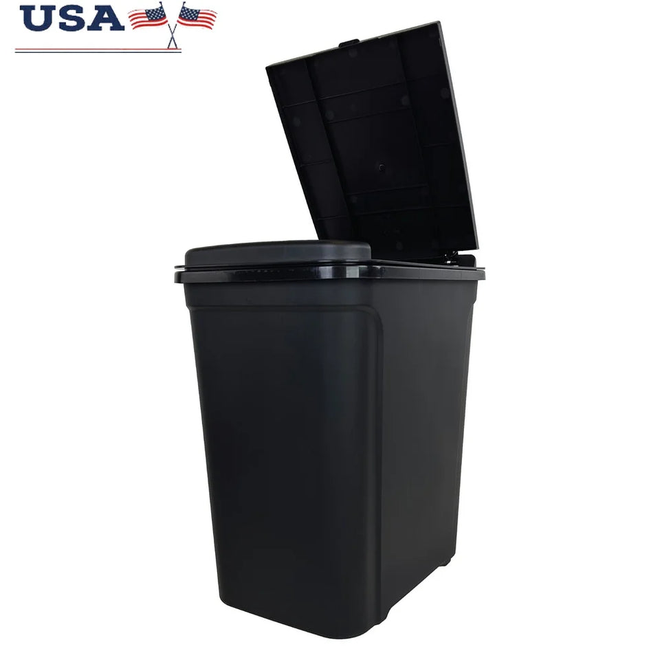 7.6 Gallon Touch Top Trash Can Durable Plastic Wastebasket Indoor Use Easy Clean Garbage Bin Office Bedroom Dorm Room