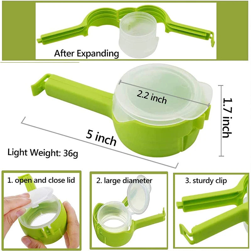 Multifunctional Sealing Clip Food Preservation Sealing Clip Tea Moisture-Proof Discharge Mouth Plastic Bag Clip Snack Sealing