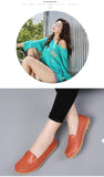 Women Flats Ballet Shoes Woman Cut Out Leather Breathable Moccasins Women Boat Shoes Ballerina Ladies Casual Shoes