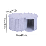 Cat Tunnel Bed Felt Peekaboo Cat Cave Semi-enclosed Foldable Pet House for Indoor Cats
