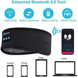 Wireless Bluetooth Headband Sleeping Headphones Sports Earphone Music Hat with Thin HD Stereo Speakers Eye Mask for Side Sleeper