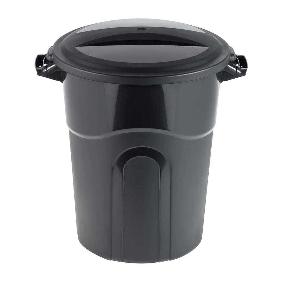 20 Gallon Heavy Duty Plastic Garbage Can with Click Lock Lid Portable Indoor Outdoor Waste Container Sturdy Handles Easy Lift