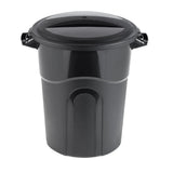 20 Gallon Heavy Duty Plastic Garbage Can with Click Lock Lid Portable Indoor Outdoor Waste Container Sturdy Handles Easy Lift