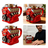 V8 Engine Coffee Mug, Retro V6 Engine Coffee Mug, Personalized Stainless Steel Wall Insulation Mug Xmas New Year Gifts for Mens