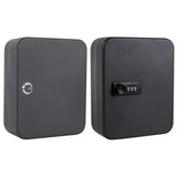 Combination Key Cabinet 20 Key Hooks Key Box Wall Mounted with Key/Code Lock Key Cabinet Security Lock Box Locking Key Cabinet