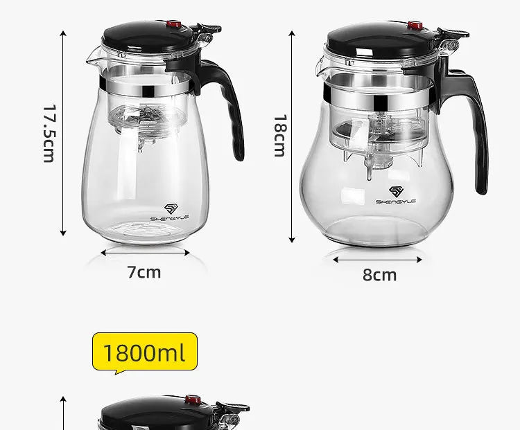 Tea cups, tea separation filters, tea brewers, household glass tea sets, cup sets, elegant cups, teapots