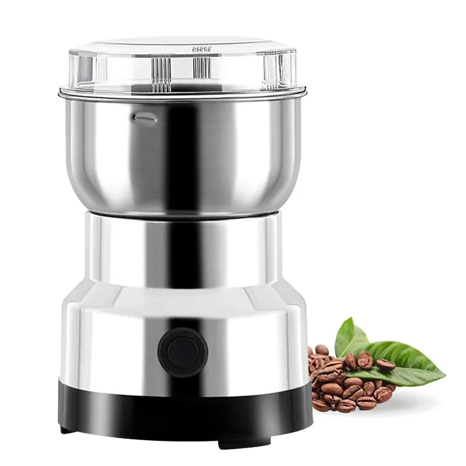Electric Coffee Bean Grinding Grinder Multipurpose Kitchen Cereal Nuts Beans Spices Grains Grinding Tool for Home Office Outdoor