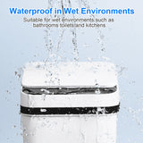2 Pack 12L & 18L Bathroom Automatic Trash Can Touchless Motion Sensor Garbage Can with Lid for Bedroom living Room Kitchen White