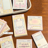 100 Sheets Cute Memo Book Non Sticky, Tearable Leave a Message Notebook Handheld Notes