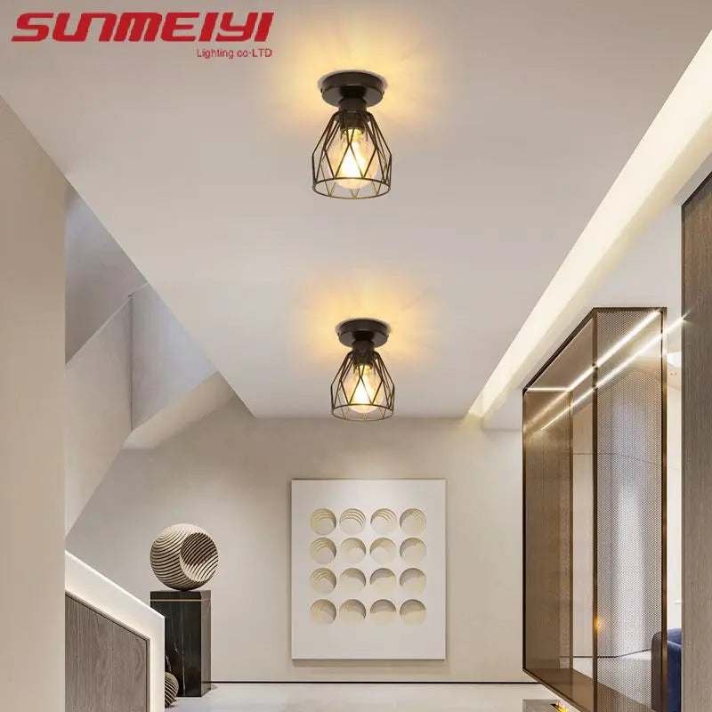 Nordic Simple Restaurant Lamp Postmodern Creative Art Personality Diamond Bar Bedroom Restaurant Entrance Ceiling Lamp