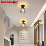 Nordic Simple Restaurant Lamp Postmodern Creative Art Personality Diamond Bar Bedroom Restaurant Entrance Ceiling Lamp
