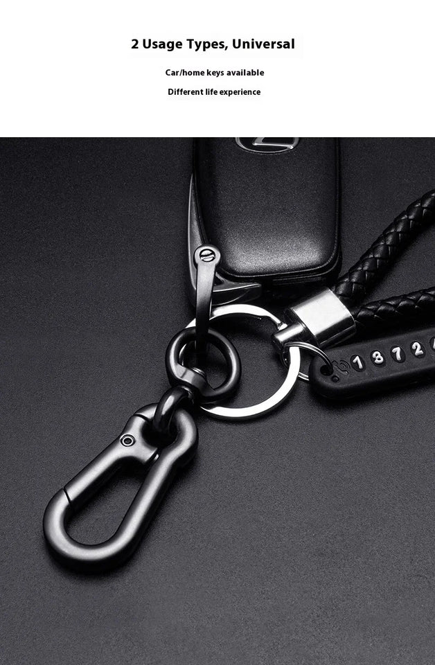 Mobile Phone Number Plate Woven Rope Car Key Anti-loss Phone DIY Pendant Men's and Women's 8-shaped Key Chain Key Chain