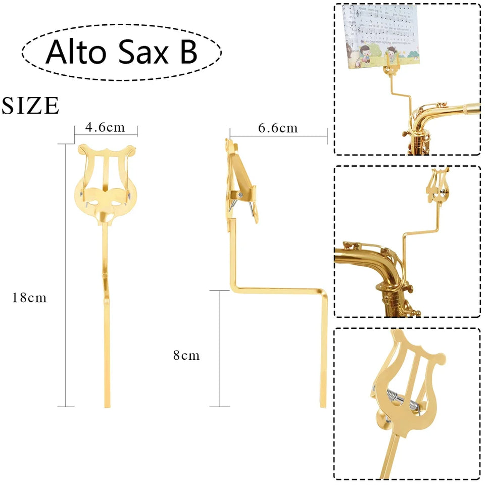 Music Stands Trumpet Flute Winds Alto Saxophone Portable Marching Sheet Golden Music Stands Musical Instruments Accessory