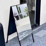 Outdoor photo mirror floor-to-ceiling clothing store display board door sign billboard mirror
