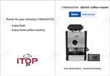 ITOP CBR-2 Generation 2 Electric Coffee Bean Roaster with Artisan System Commercial Roaster Automatic Roasting Machine 110V 220V
