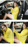 Summer Multi-functional Sunscreen Shawl Women's Long-sleeved Loose Light Breathable Anti-UV Pleated Chiffon Scarf Driving Sleeve