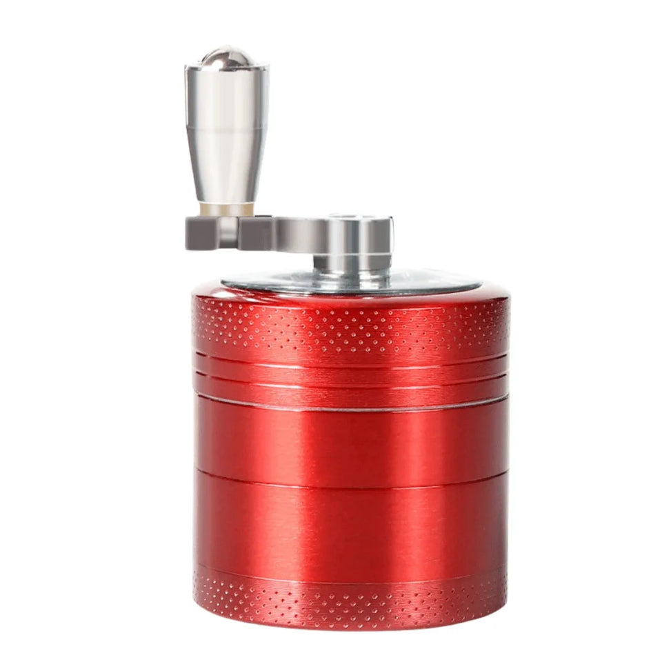 40mm Metal Grinder and Crusher: 4-Layer Hand Crank with Metal Handle - Suitable for Grinding Herbs, Spices, Cinnamon, Ginger