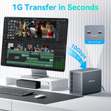 【Free Local Warehouse!】Yottamaster 150W External Hard Drive Enclosure 2.5"3.5" SATA HDD SSD Enclosure RAID Hard Drive Storage