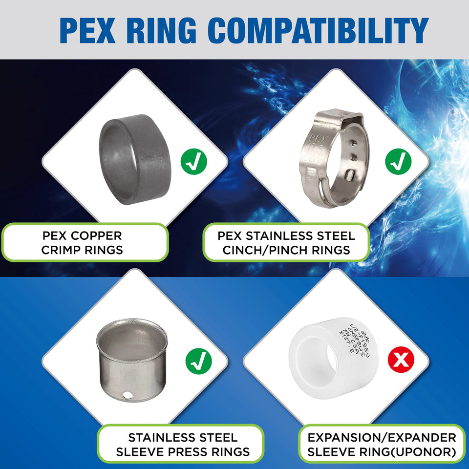 KING SMART Crimp/F2159 PEX 1/2" * 1/2" PEX Elbow; 30Pcs/Case;  PPSU; 80305
