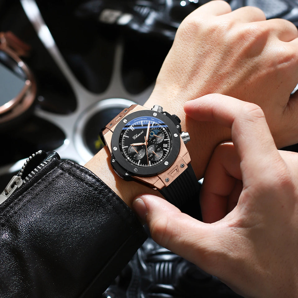 CHENXI Top Brand Luxury Watches for Mens Creative Fashion Luminous Dial with Chronograph Clock Male Casual Wristwatches