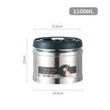 Coffee Bean Vacuum Sealed Tank Stainless Steel Grain Tea Nut Storage Vacuum Airtight Sealed Cans Kitchen Storage Organizer