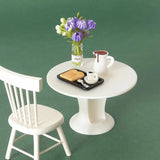 Handcrafted 7Pcs Miniature Dollhouse Coffee Cup Scene Model with Tray Plate, Perfect for Desktop Decoration