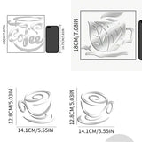 New Creative Acrylic Mirror Coffee Cup Wall Paste Living Room Bedroom Background Wall Decoration Self-adhesive Mirror
