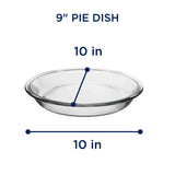 2 Pack 9 Inch Glass Pie Plate Bakeware Oven Microwave Safe Durable Easy Clean Dishwasher Freezer Storage Ideal Pies Quiches
