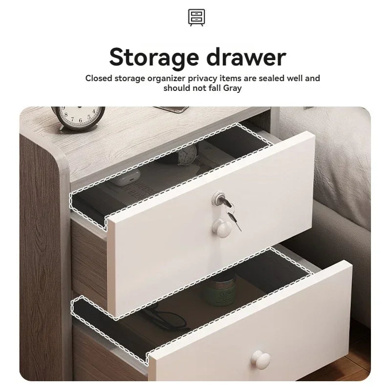 Firm Household Goods Bedside Table Modern Minimalist Bedroom Small Storage Rack Mini Storage Cabinet Bedside Storage Cabinet
