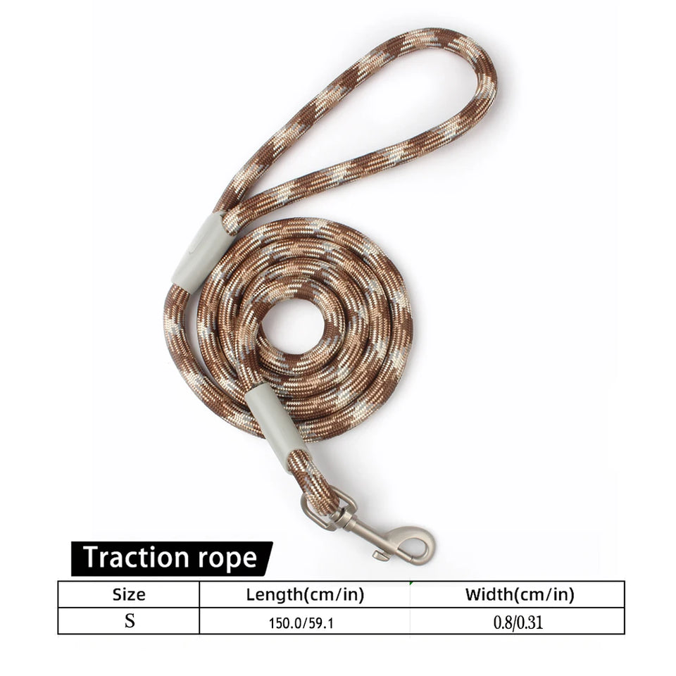 Classic Durable Dog Leashes Medium large Dog Solid Lead Rope Fashion Black Mesh Dog leash Outdoor Walking Training New Arrivals