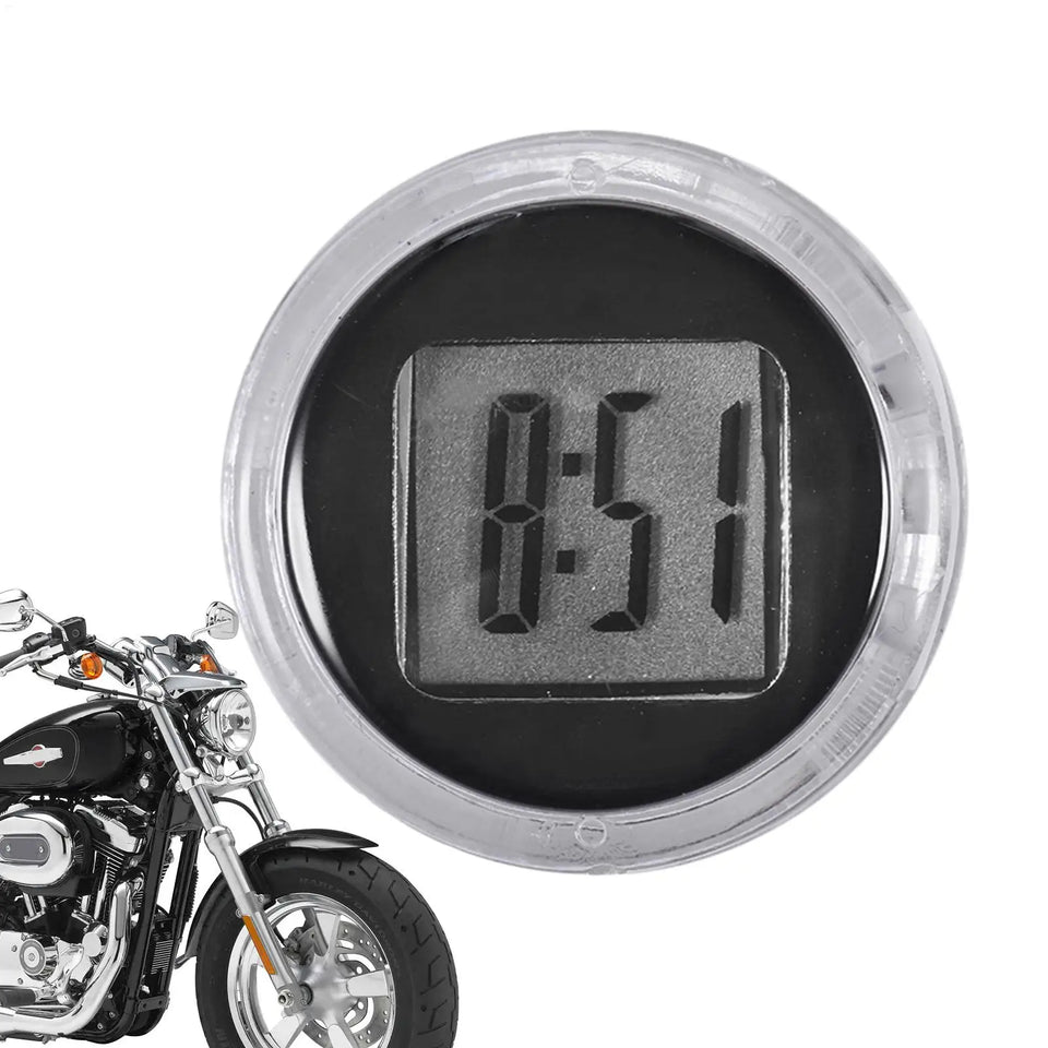 Mini Digital Motorcycle Clock Electronic Clocks Electronic Watch LCD Display Digital With Self-Adhesive Bracket Electronic Clock