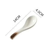Vintage Japanese Ceramic Tableware Set: Soup Spoons, Ladles & Rice Bowls for Home and Commercial Kitchen