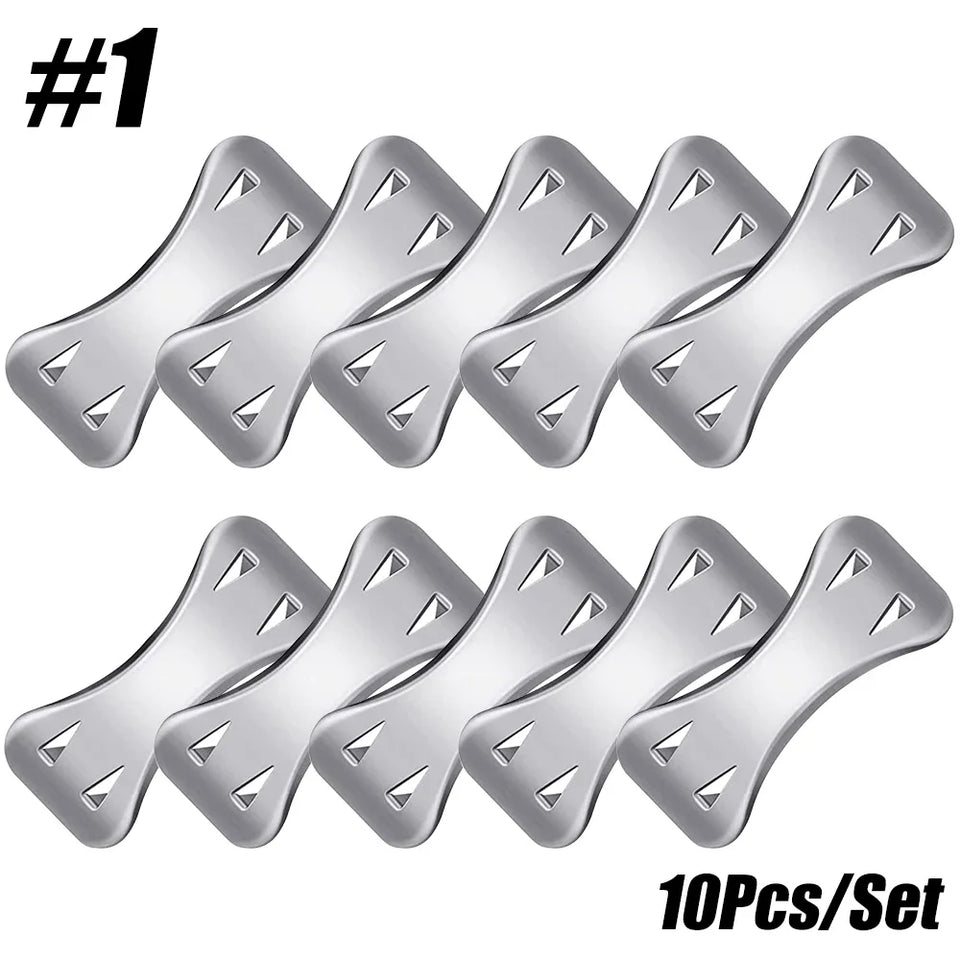 10/20/30Pcs Replacement Elastic Bandage Wrap Stretch Metal Clips Fixation Clamps Hooks First Aid Kit for Sport White/Coffee