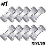 10/20/30Pcs Replacement Elastic Bandage Wrap Stretch Metal Clips Fixation Clamps Hooks First Aid Kit for Sport White/Coffee