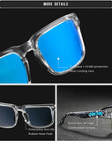 KDEAM New Arrivals Fashion Square Polarized Sunglasses For Men And Women Fishing Sun Glasses Colorful Lens With Hard Case