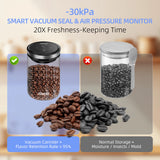 Vacuum Sealed Jar Coffee Bean Storage Bottle 1.6L/1.1lbs Kitchen Food Grain Tea Glass Jar Fresh Storage Jar Kitchen Accessories