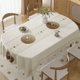 Square Printing Tablecloth No Wash Oil Proof Waterproof and Heat-resistant PVC Table Mat Home Banquet Coffee Table Decoration