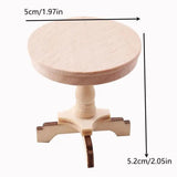 1:12 Dollhouse Miniature Coffee Table Small Round Table Original Wood Table Furniture Home Model Decor Toy Accessorie