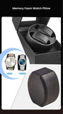 Double Watch Winder for Automatic Watches Automatic Watch Winder Leather Box 2 Slots Watch Winder for Men with Quiet Motor