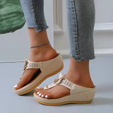 Summer Sandals Women 2026 Big Size Platform Sandals Wedges Flip Flops Shoes Comfortable Slippers Ladies Non-Slip Open Pantuflas